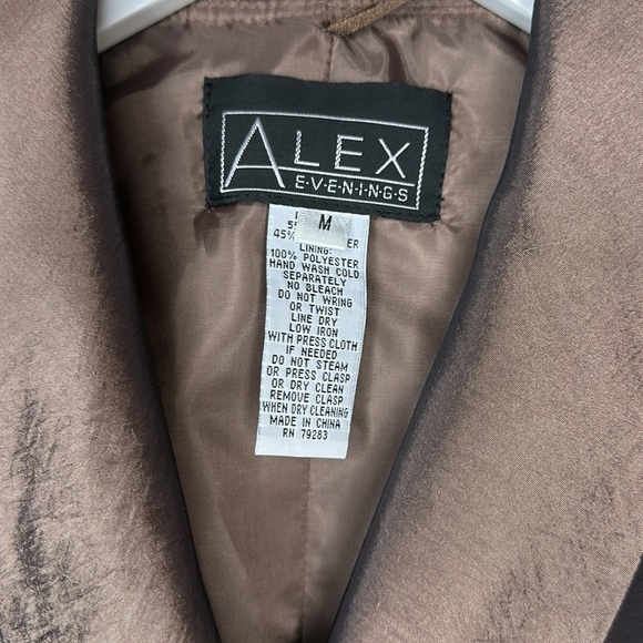 NWT Alex Evenings 3/4 Sleeve Side Closure Blouse Jacket with Collar Size M - Picture 10 of 16